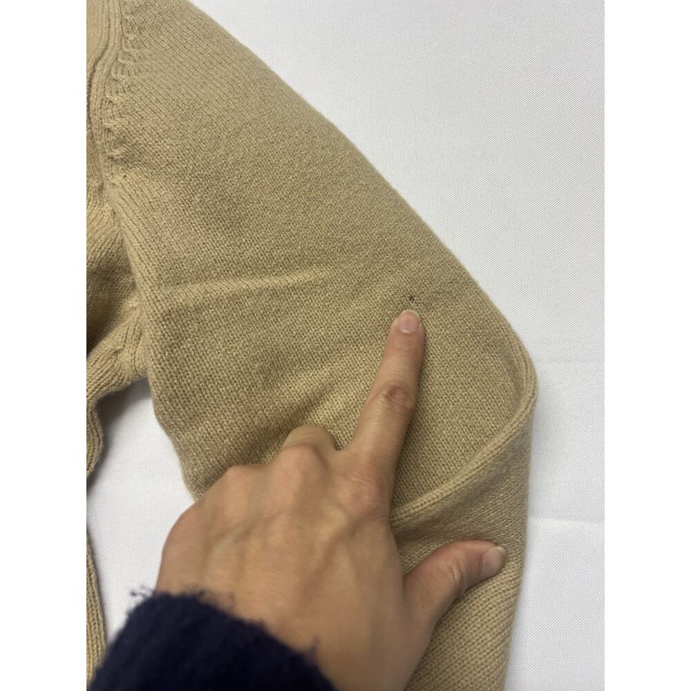Archie Brown & Son 100% Lambswool Women’s Cardigan Camel Gold Sweater Size 40 - Picture 14 of 16